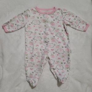 Elephant Footed Pajamas Size 0-3 Month
